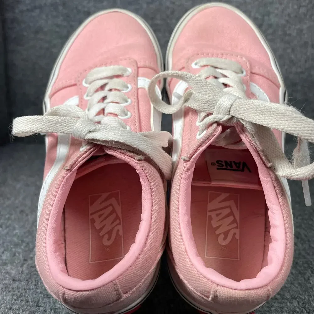 Vans US Missy Shoes Girls 13 Pink Canvas Old Skool Casual Skater